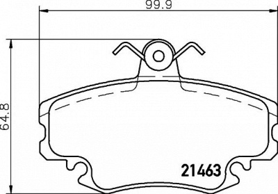HELLA PAGID 8db355018131 -  Комплект тормозных колодок, дисковый тормоз